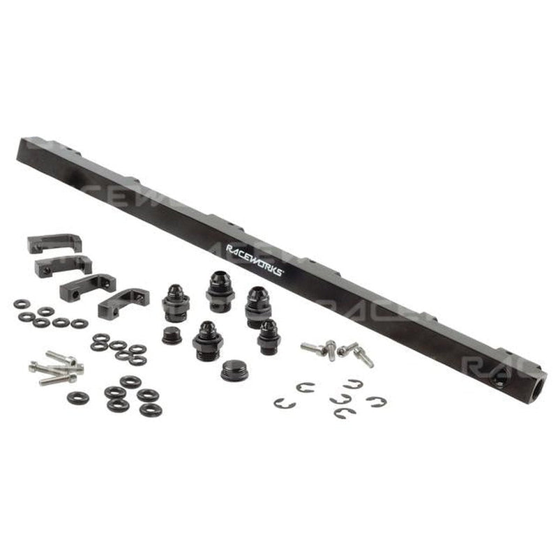 Raceworks Fuel Rail fits Holden VL Turbo RB30T Black