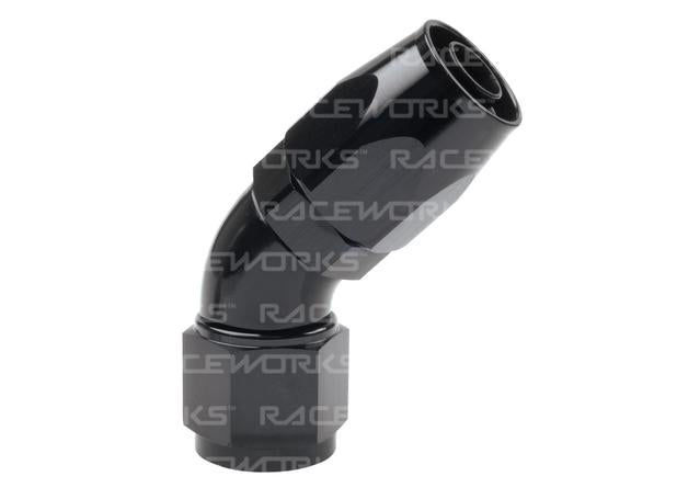 Raceworks Cutter Hose Fitting An-8 45 Deg