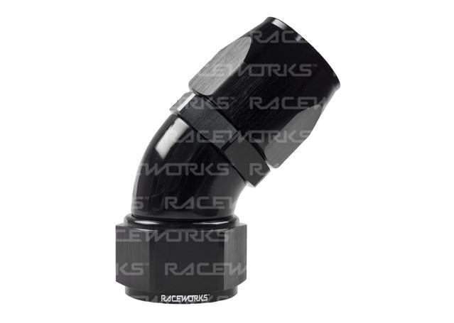 Raceworks Cutter Hose Fitting An-20 45 Deg