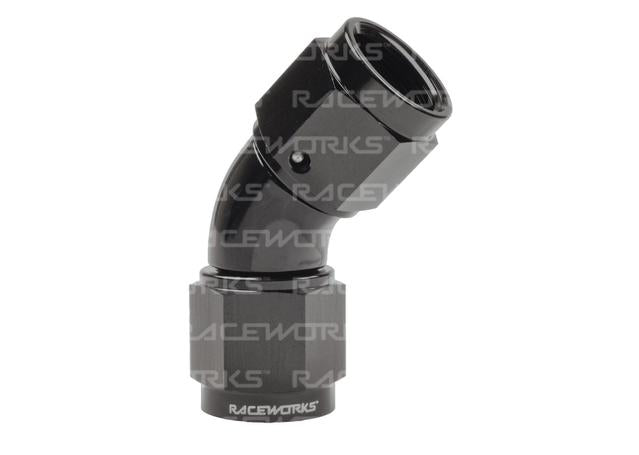 Raceworks Female To Female Swivel An-4 45 Deg