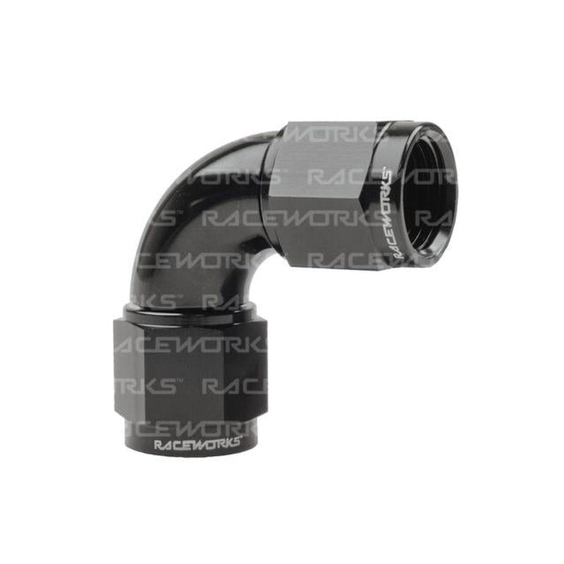 Raceworks Female To Female Flare Swivel An-4 90 Deg