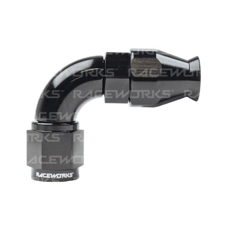 Raceworks Teflon Hose Fitting An-4 90 Deg