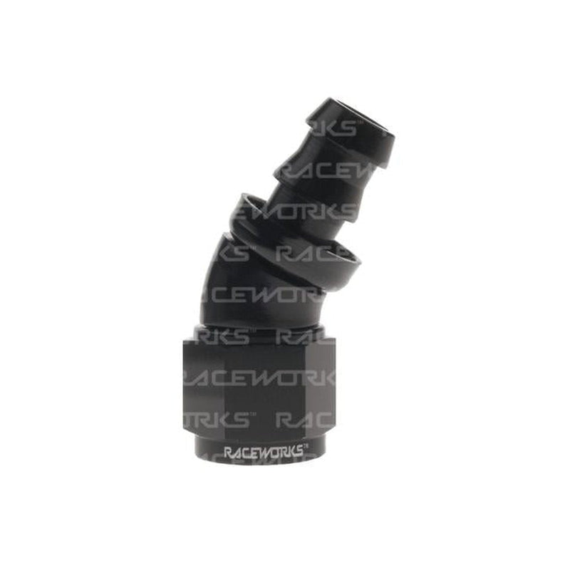 Raceworks Push Lok Hose Fitting An-10 30 Deg