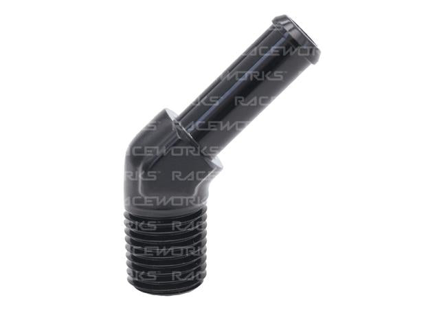 Raceworks Male Npt 3/8" To 1/2" (An-8) Barb 45 Deg