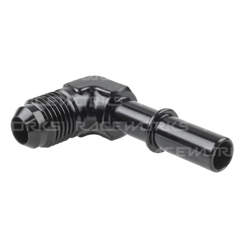 Raceworks An-6 To 3/8" Male Efi Quick Connect 90 Deg