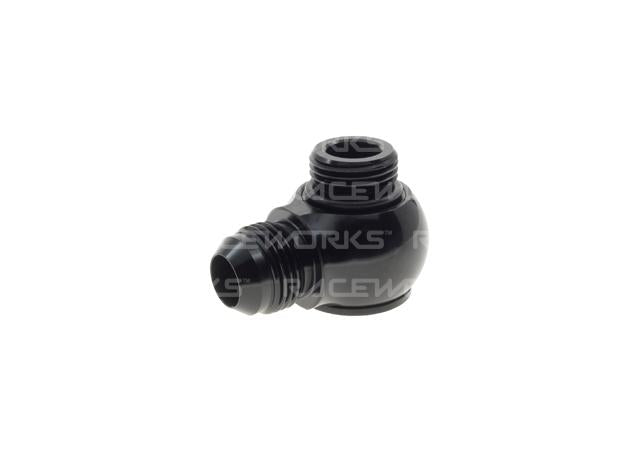 Raceworks Low Profile Banjo Adapter Male Flare AN-8 To
