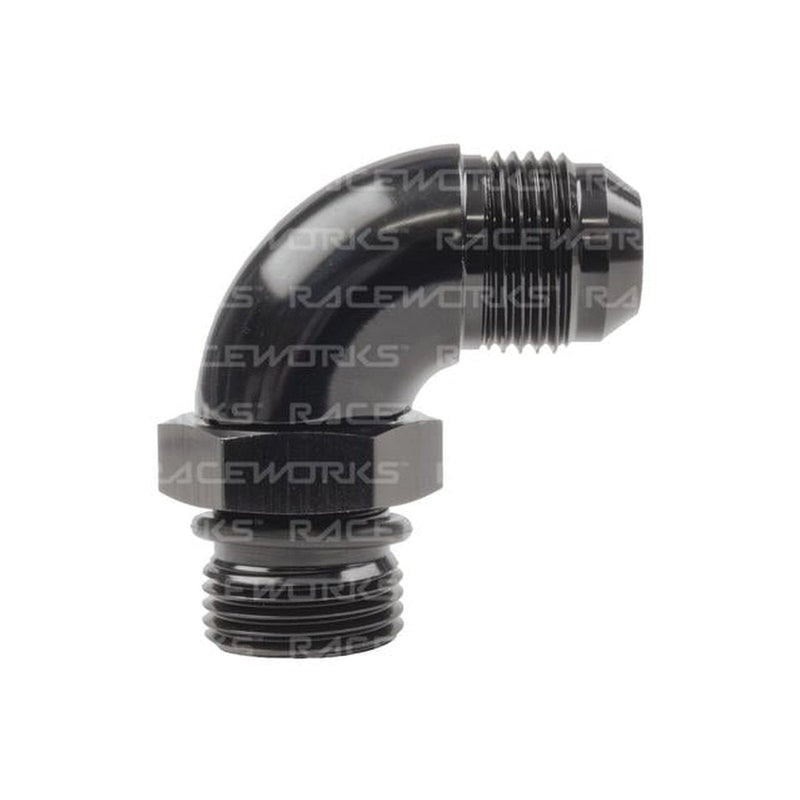 Raceworks An-12 90Deg O-Ring Boss To Male Flare Adapter