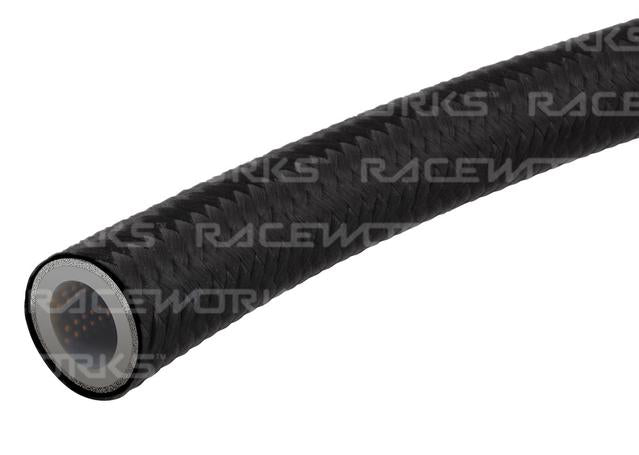 Raceworks Black Nylon Braided Teflon E85 Hose An-10 5