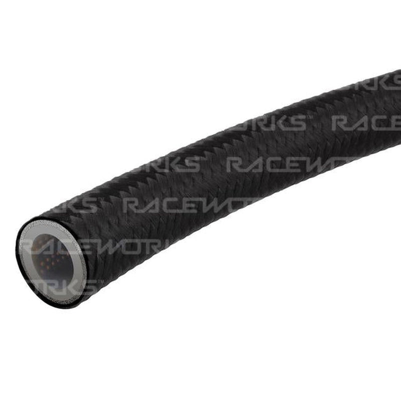 Raceworks Black Nylon Braided Teflon E85 Hose An-12 1