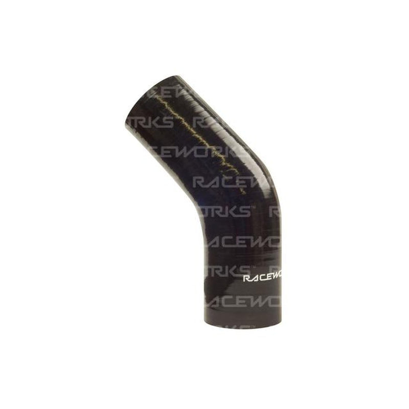 Raceworks Silicone 45 Elbow 2.75" (70mm) Black