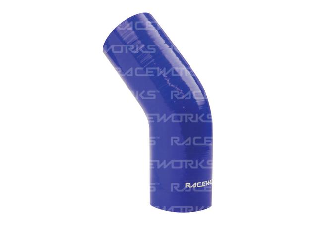 Raceworks Silicone 45 Elbow 3.25" (83mm) Blue