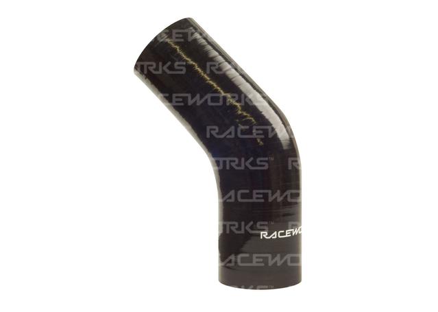 Raceworks Silicone 45 Elbow 1" (25mm) Black