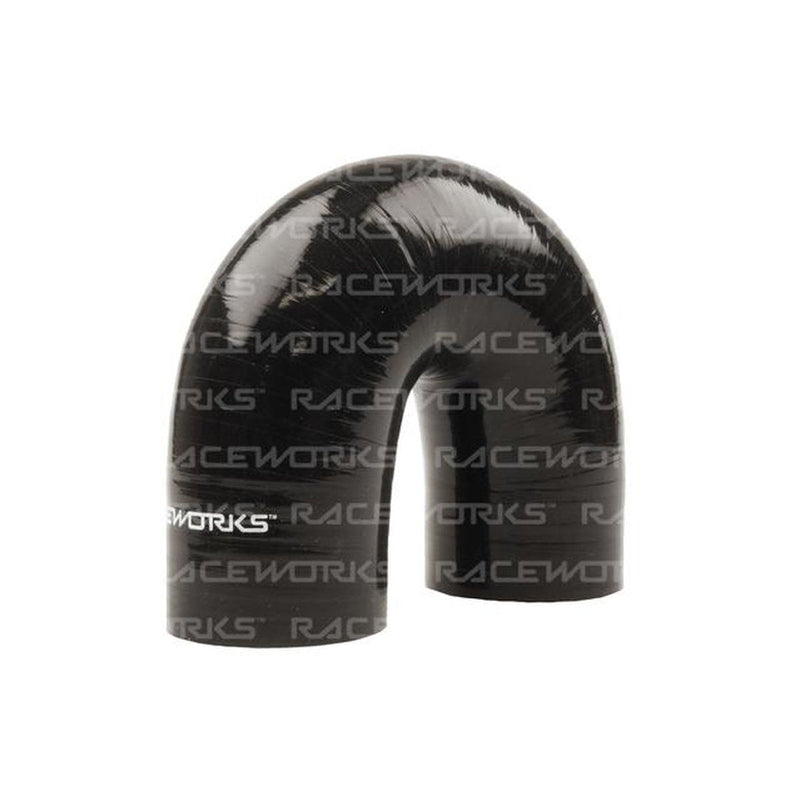 Raceworks Silicone 180 Elbow 3.25" (82mm) Black