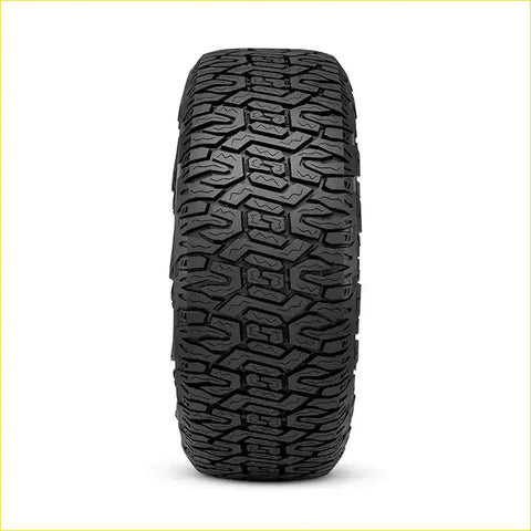 Black rubber radar renegade at pro 265 65 r18 tire with aggressive deep tread for off road use
