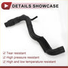 Black rubber radiator coolant hose with reinforced mesh for 2.5l toyota rav4 2006-2012 visible from the back side