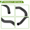 Black rubber radiator coolant hose with reinforced ribbed texture for toyota t100 van 1984-1994 2 x hoses