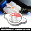 Silver radiator coolant reservoir cap for toyota avalon 1996-1998 with red and white multilingual warning label