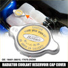Silver radiator coolant reservoir cap cover with yellow warning label and botao brand for toyota kf40 kf50