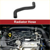 Black rubber radiator hose with curved design for 2.4L Toyota Solara 2004-2008 shown from the back side