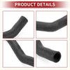 Black rubber radiator hose with curved design for toyota fj cruiser 4.0l 2007-2014 shown from back side