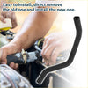 Black rubber radiator hose for Toyota Land Cruiser 2012-2016 with brass clamp shown from back side