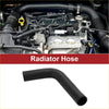 Black rubber radiator hose with smooth flexible surface and curved design for toyota land cruiser v8 4.7l 1998-2007