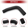 Black rubber radiator hose with smooth flexible bend for Toyota Land Cruiser V8 4.7L 1998-2007