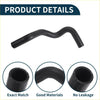 Black rubber radiator hose with smooth flexible curve and reinforced inner lining for toyota prado 2002