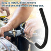Black rubber radiator hose with brass clamp for Toyota Prado 2010-2019 heating water pipe back side view