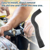 Black rubber radiator hose with brass clamp being installed on a 2013 toyota rav4 cvt 4wd 2.0l engine