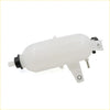 White plastic radiator reserve tank with black caps and metal fittings for Toyota Hilux KUN10 KUN25 KUN36 2004-2015