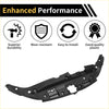 Black plastic radiator support cover for Toyota Highlander 2014-2019 with molded mounting points and ventilation slots