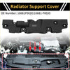 Black plastic radiator support cover with molded contours and mounting holes for toyota rav4 2019-2022 engine bay