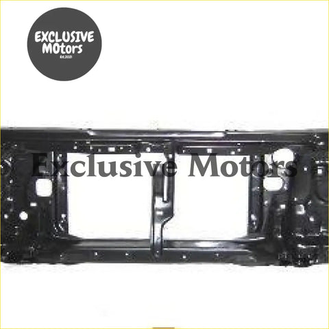 Black plastic front bumper grille frame with mounting brackets and recessed cutouts for toyota hilux 1989-1996 radiator support