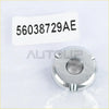 Silver metallic circular radio antenna base nut with central hole and ridges for grand cherokee commander 2006–2010