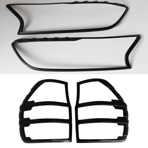 Ford Ranger PX2 PX3 (2016-2021) Matte Black Headlight & Taillight Covers