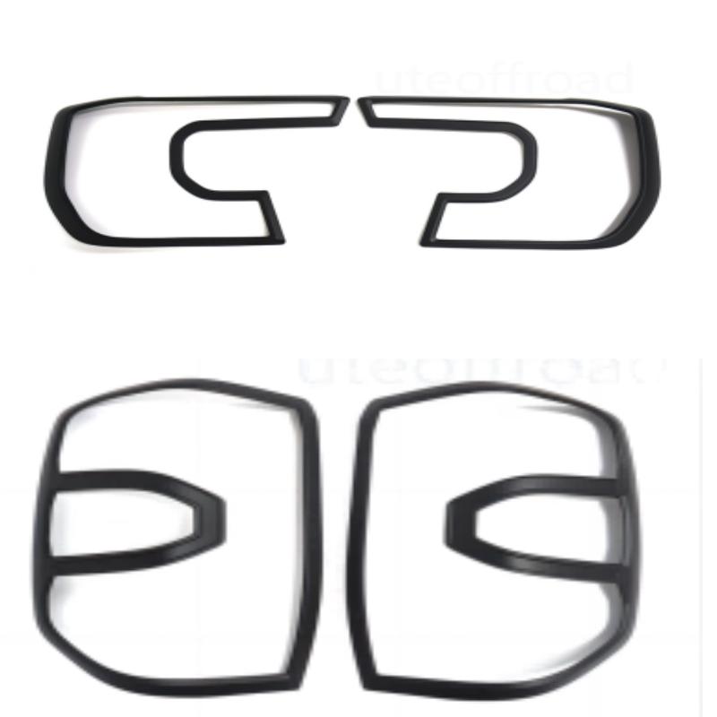 Ford Ranger (2022-2023) Matte Black Headlight & Taillight Covers