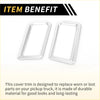 Two sleek chrome rectangular rear a c air outlet vent covers for 2022 2024 toyota tundra trucks shown from back side