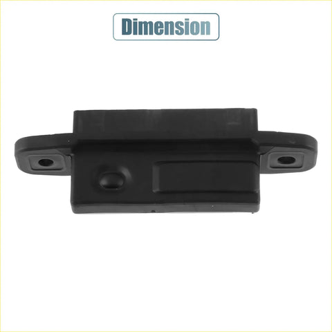 Black plastic rearview camera mount with side holes and rectangular slot for rear boot tailgate switch toyota land cruiser back side