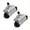 Silver aluminum rear brake wheel cylinders with black rubber seals and threaded caps for toyota hilux kun26 4x4 2005-on