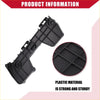 Black plastic rear bumper bracket for toyota highlander 2008-2013 with grid design and reinforced corners back side view