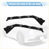 Black plastic rear bumper bracket with reinforced triangular patterns and mounting brackets for toyota prius 2010-2015