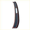 Black rubber rear bumper guard with red trim and reflective strip for ford everest 2015-2021 shown from back side