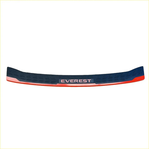 Navy blue and red rubber rear bumper guard step pad with everest branding for ford everest 2022 and newer