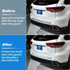 Silver metallic rear bumper guard protector with sleek design shown from back for toyota highlander 2015-2019
