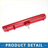 Red translucent plastic rear bumper reflector for toyota fj cruiser 2007-2014 with central threaded metal screw back view