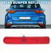 Red elongated rear bumper reflector with textured surface and mounting hardware for toyota fj cruiser 2007-2014