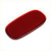 Red oval rear bumper side marker reflector for toyota rav4 2019-2023 with textured honeycomb surface and smooth edges