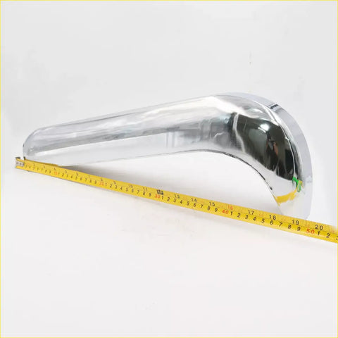 Shiny chrome-finished bicycle handlebar grip with sleek curved design shown with rear bumper steel x2 for nissan datsun 520 620