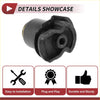Black rubber rear crossmember axle beam bushing with cylindrical body and flanged ends for toyota sienna 2004-2020